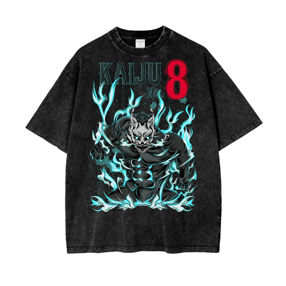 Kafka Kaiju No 8 Oversize Snow Washed T-Shirt ODMPOD