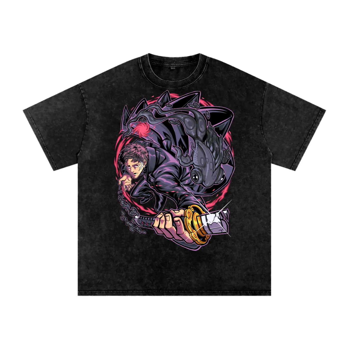 Kagurabachi Acid Wash Oversize T-Shirt ODMPOD