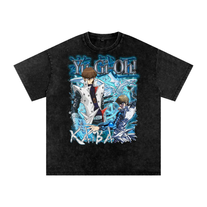 Kaiba Yu-gi-oh Acid Wash Oversize T-Shirt ODMPOD