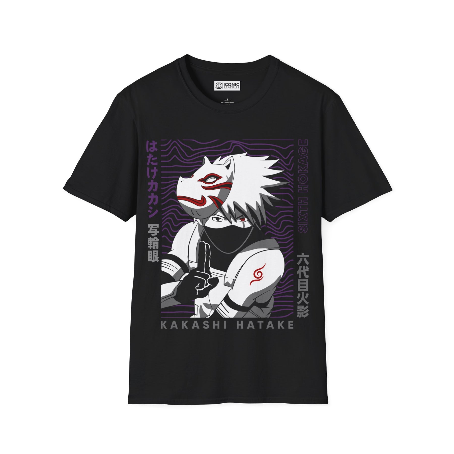 Kakashi Naruto T-Shirt - IGZ Clothing  - Kakashi Unisex Softstyle T-Shirt Best Price 26 at IGZ Clothing 