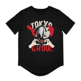 Ken Kaneki Men's Jersey Curved Hem Tee Printify