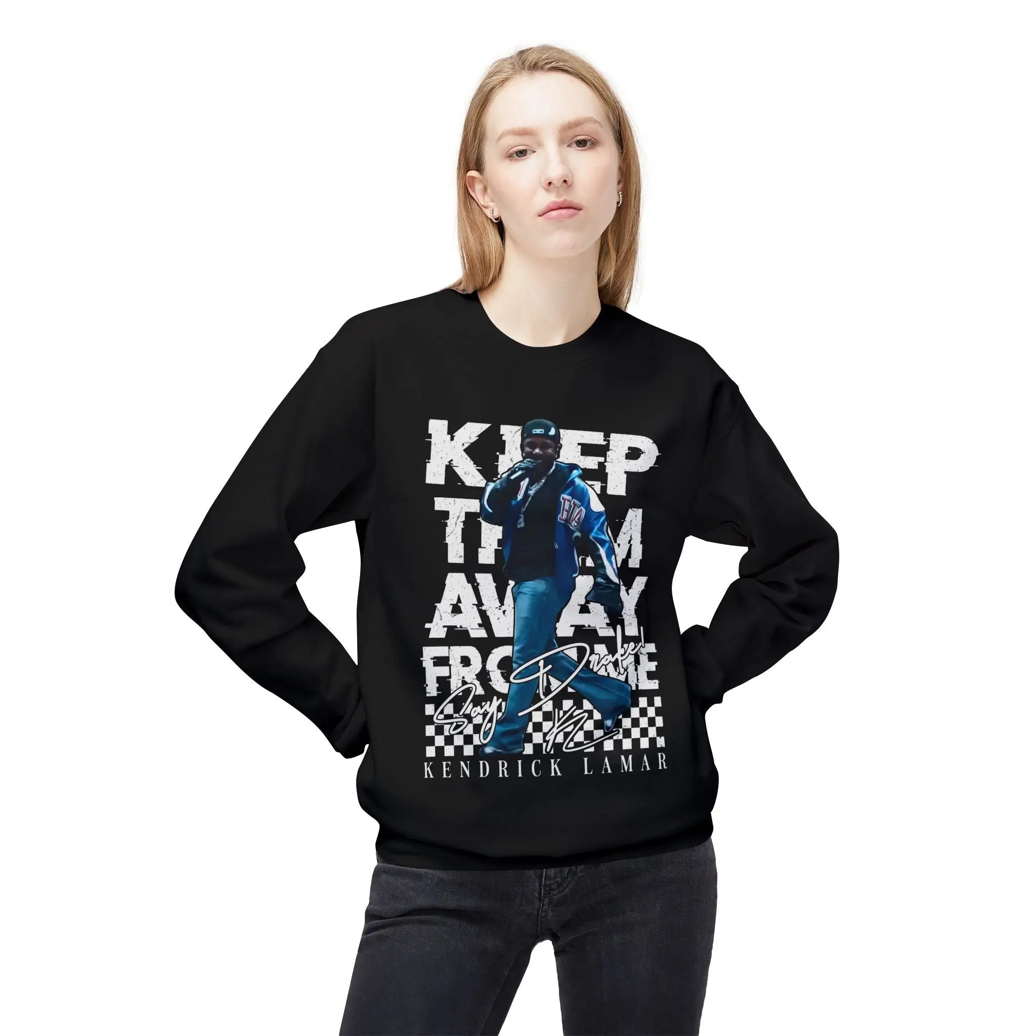 Kendrick Lamar Crewneck Sweatshirt - Keep Them Away From Me - Unisex Fleece Fashion Printify