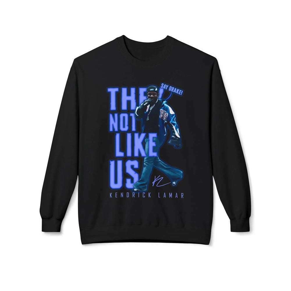 Kendrick Lamar Crewneck Sweatshirt - "The Not Like Us" Unisex Fleece Printify