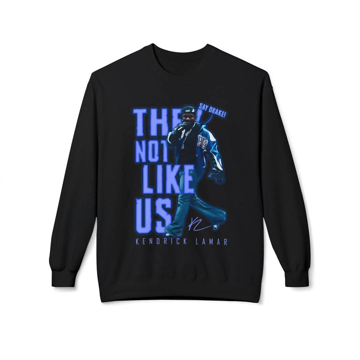 Kendrick Lamar Crewneck Sweatshirt - "The Not Like Us" Unisex Fleece Printify