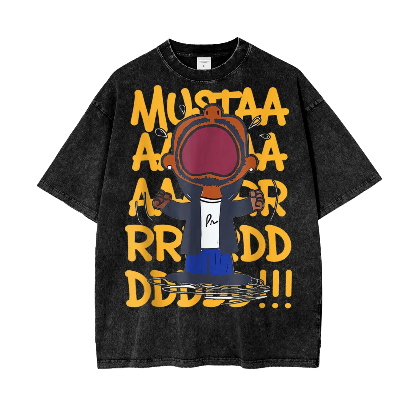 Kendrick Lamar Mustard Oversize Snow Washed T-Shirt ODMPOD
