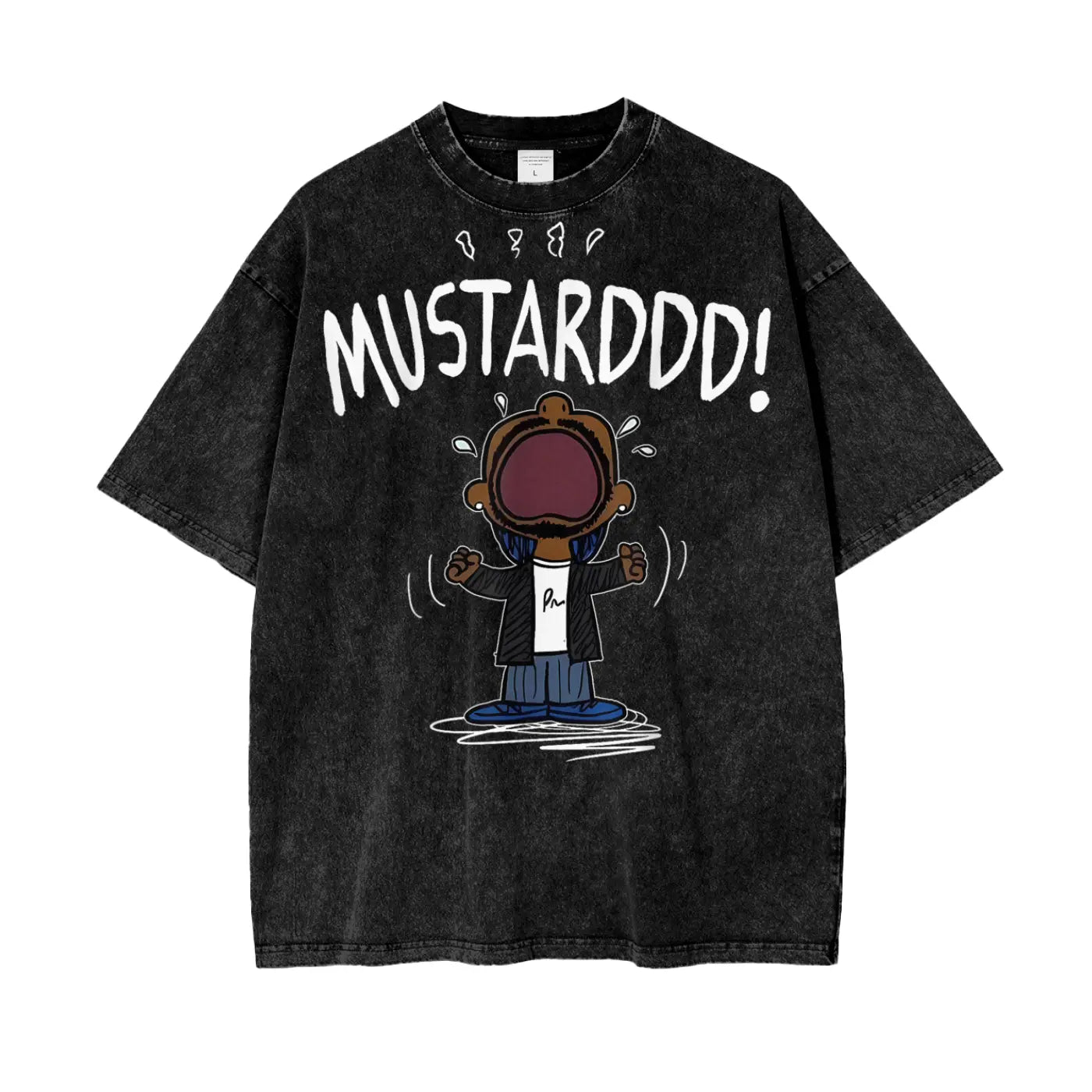 Kendrick Lamar Mustard Oversize Snow Washed T-Shirt ODMPOD