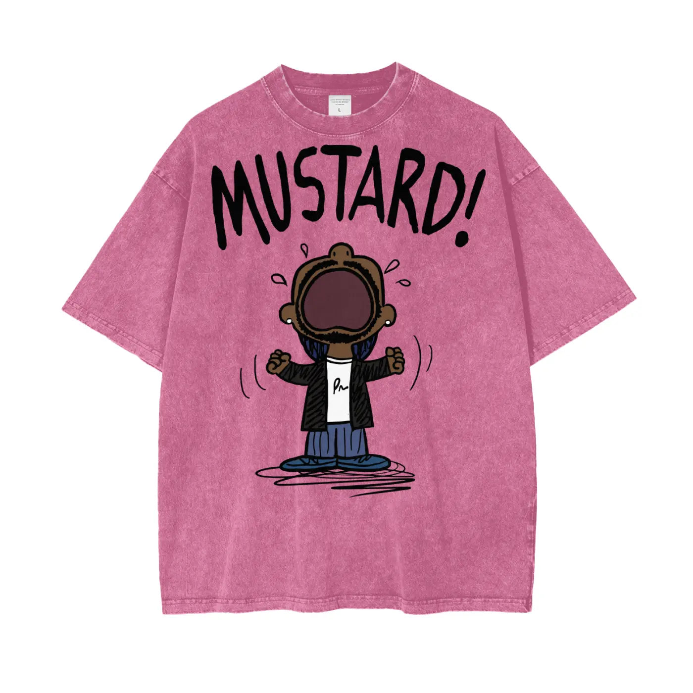 Kendrick Lamar Mustard Oversize Snow Washed T-Shirt ODMPOD