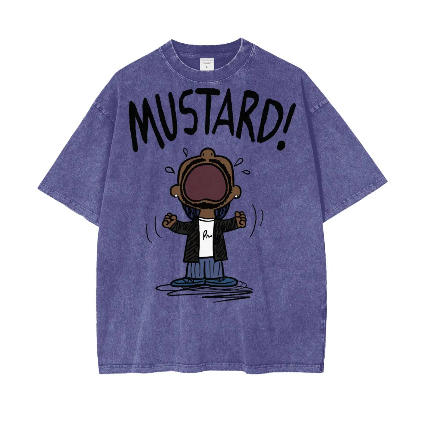 Kendrick Lamar Mustard Oversize Snow Washed T-Shirt ODMPOD