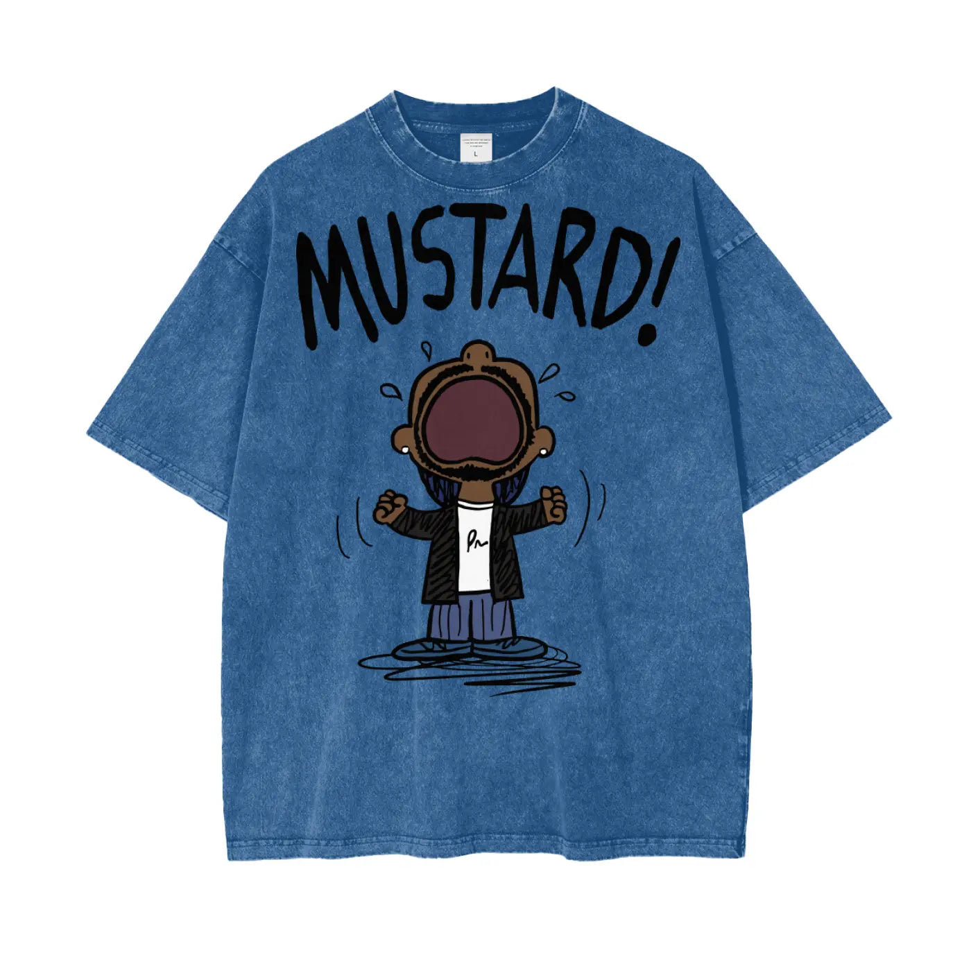 Kendrick Lamar Mustard Oversize Snow Washed T-Shirt ODMPOD