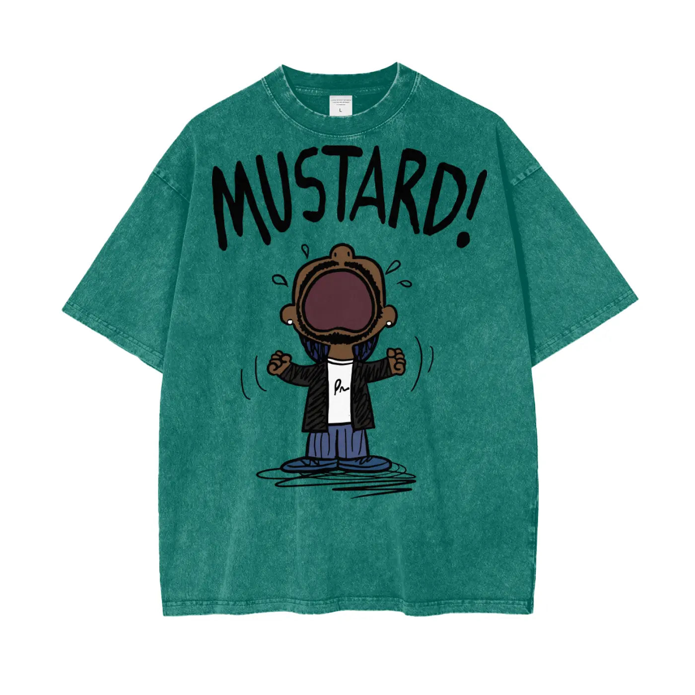 Kendrick Lamar Mustard Oversize Snow Washed T-Shirt ODMPOD
