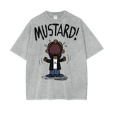 Kendrick Lamar Mustard Oversize Snow Washed T-Shirt ODMPOD