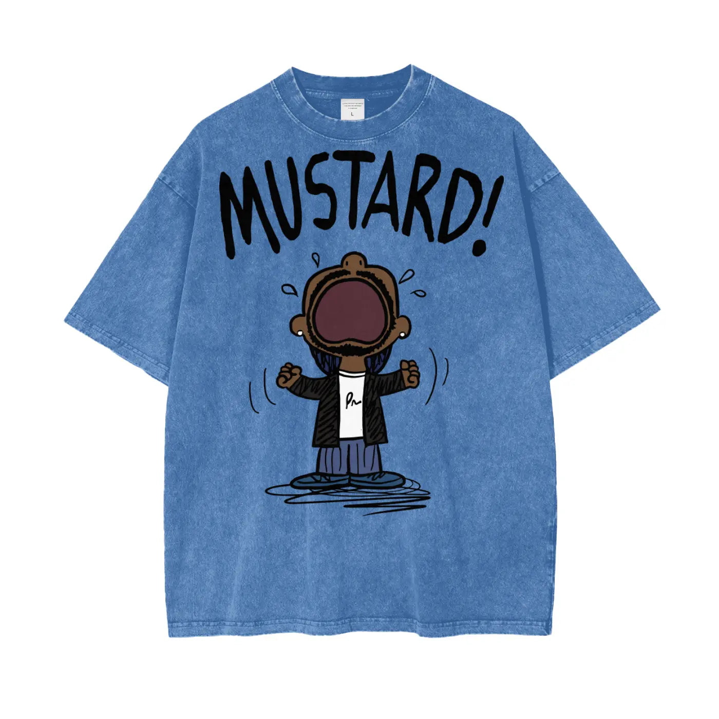 Kendrick Lamar Mustard Oversize Snow Washed T-Shirt ODMPOD