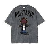Kendrick Lamar Mustard Oversize Snow Washed T-Shirt ODMPOD