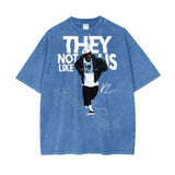 Kendrick Lamar They Not like Us Oversize Snow Washed T-Shirt ODMPOD