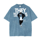 Kendrick Lamar They Not like Us Oversize Snow Washed T-Shirt ODMPOD