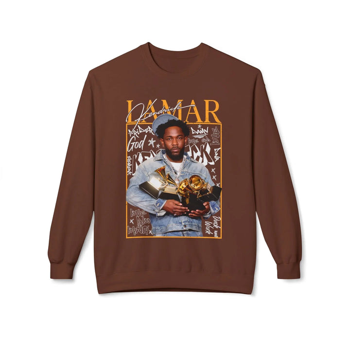 Kendrick Lamar Tribute Crewneck Sweatshirt - Unisex Midweight Fashion Printify
