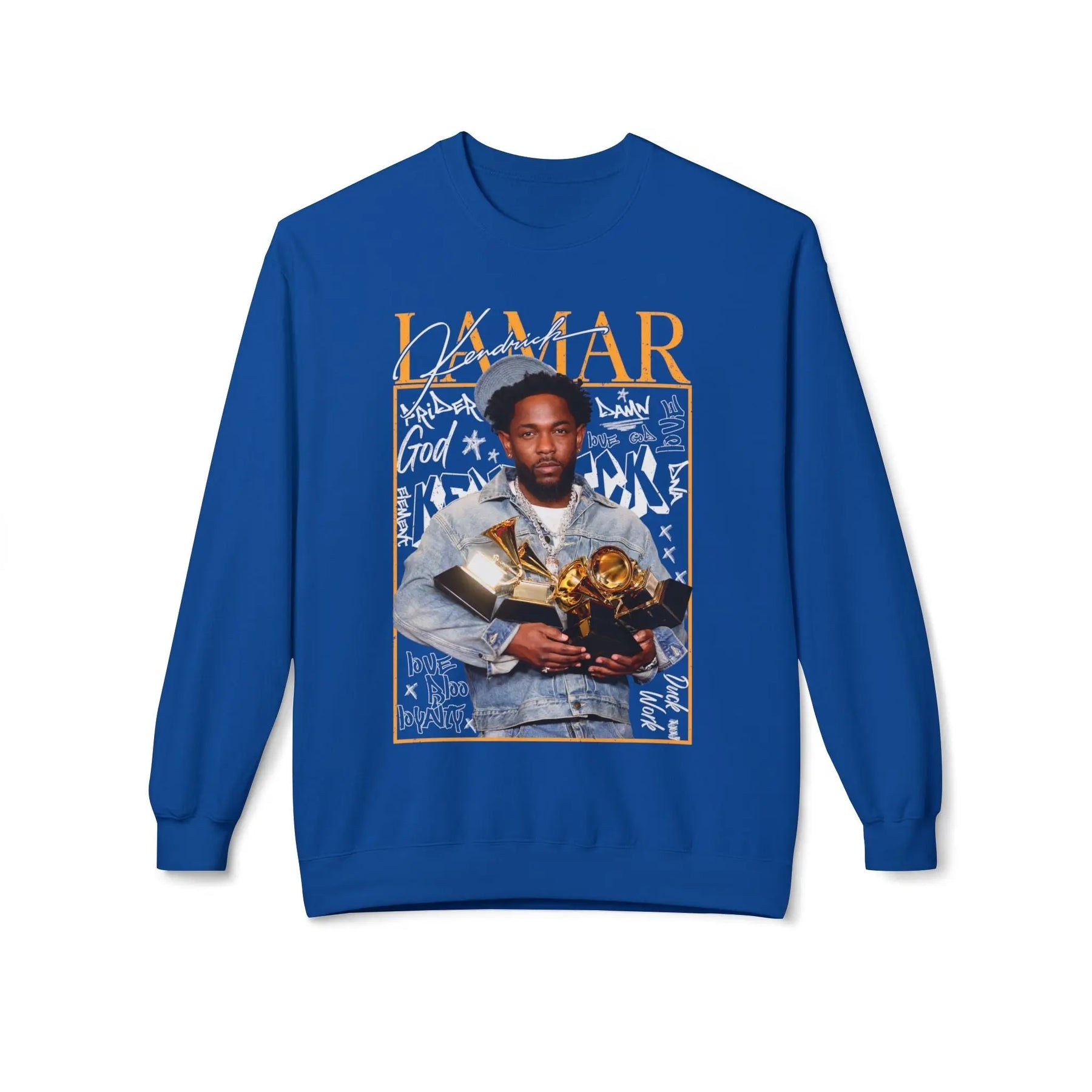 Kendrick Lamar Tribute Crewneck Sweatshirt - Unisex Midweight Fashion Printify