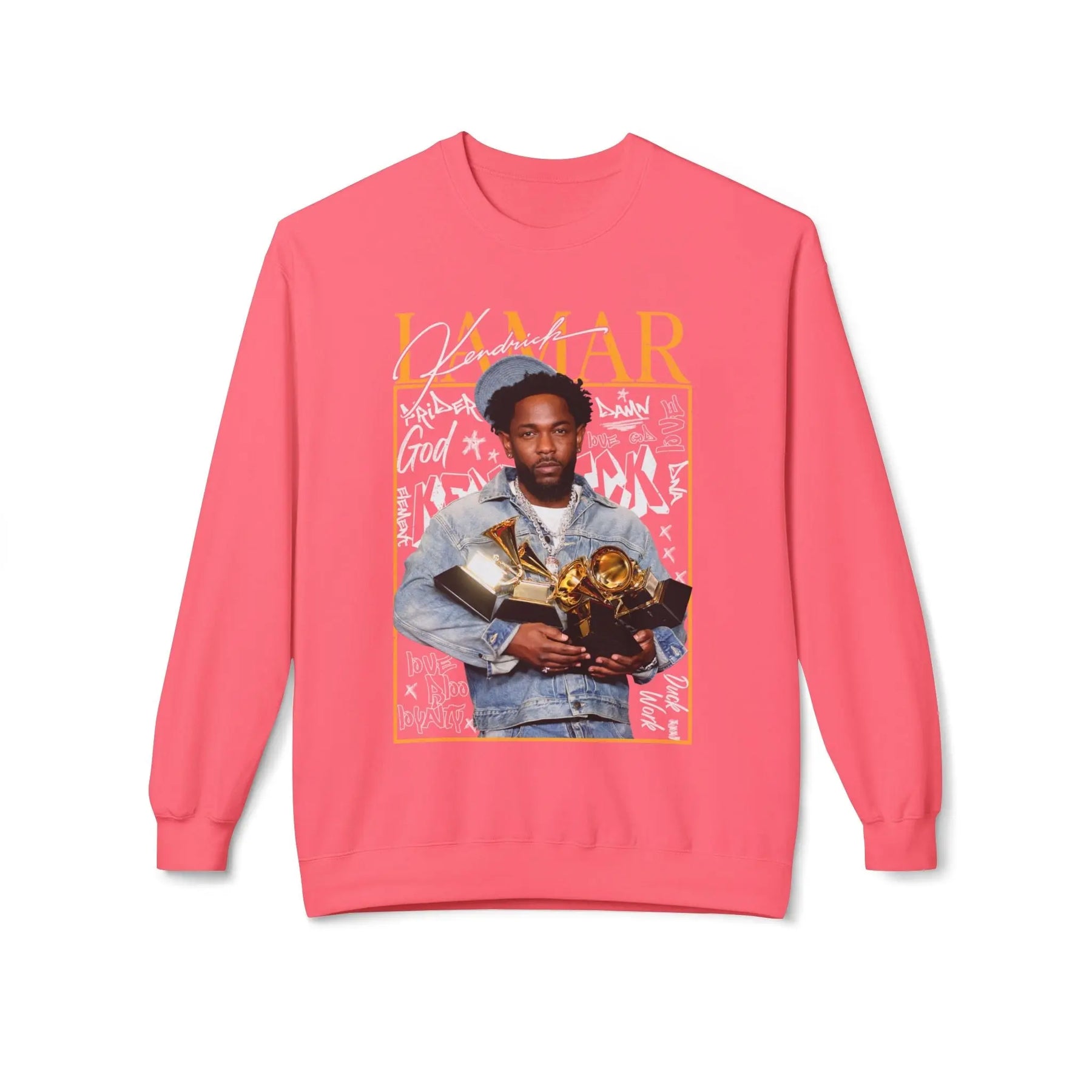 Kendrick Lamar Tribute Crewneck Sweatshirt - Unisex Midweight Fashion Printify