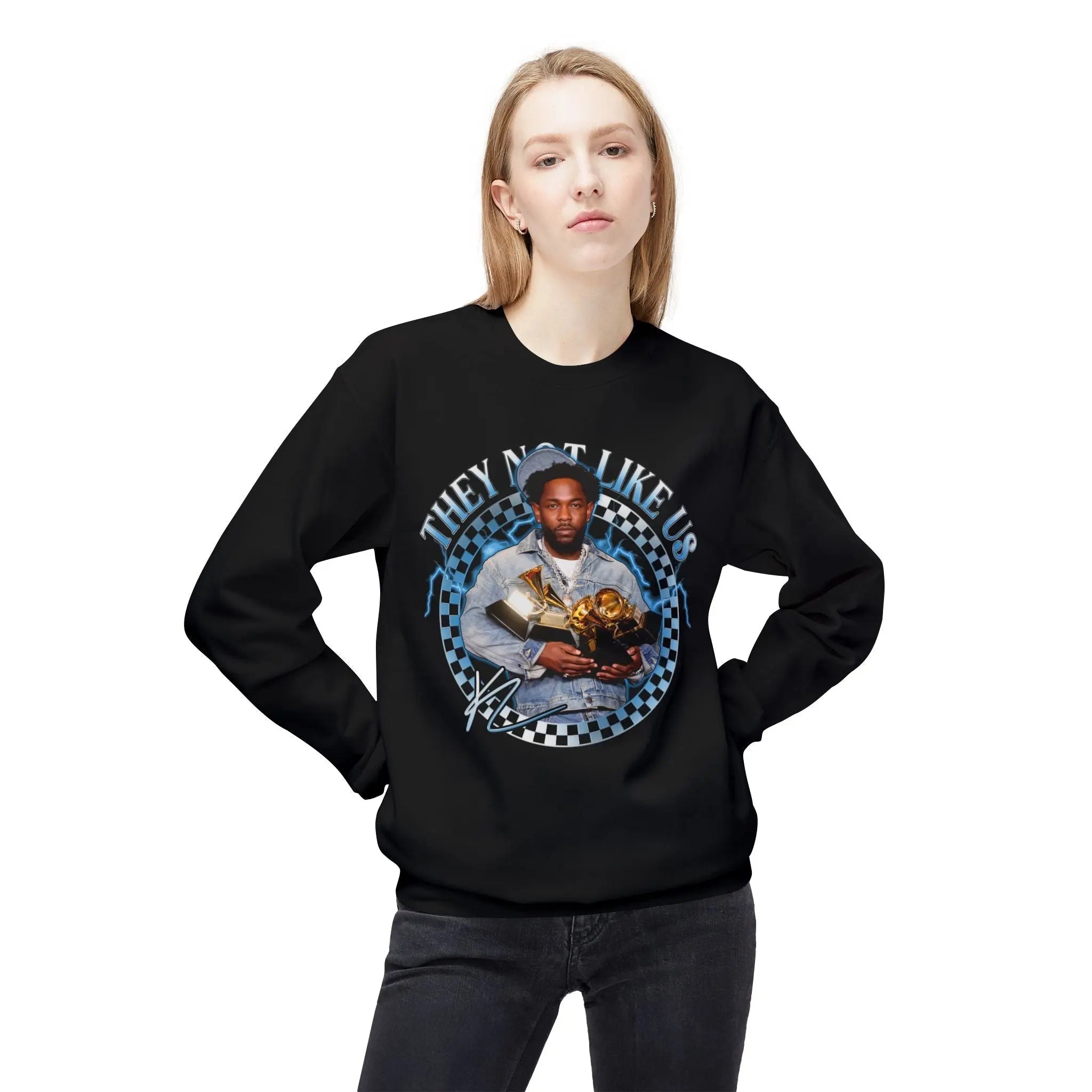 Kendrick Lamar Unisex Softstyle Crewneck Sweatshirt - They Not Like Us Design Printify