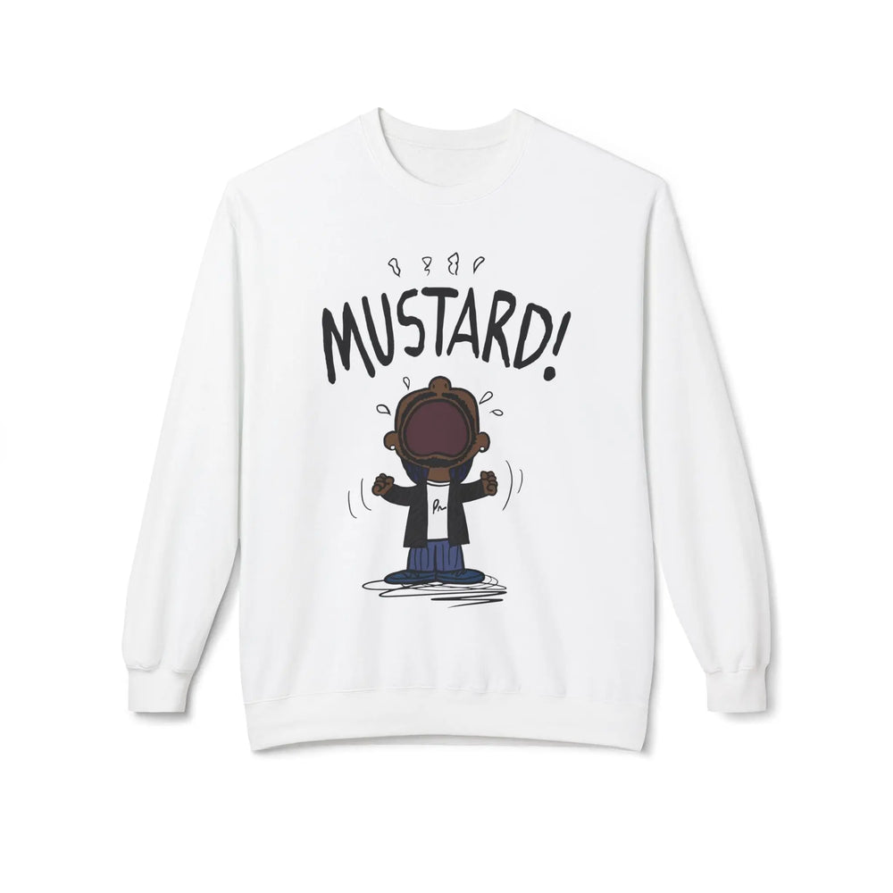 Kendrick Mustard Unisex Midweight Fleece Sweatshirt – Fun and Comfy Apparel for All Occasions Printify