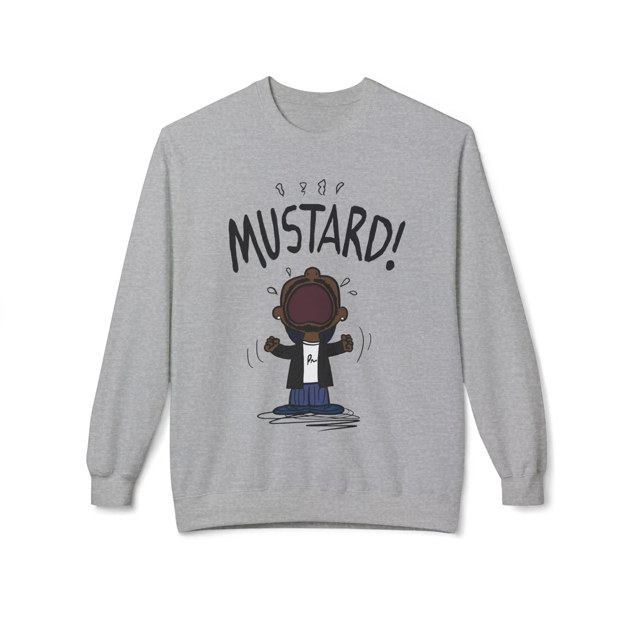 Kendrick Mustard Unisex Midweight Fleece Sweatshirt – Fun and Comfy Apparel for All Occasions Printify