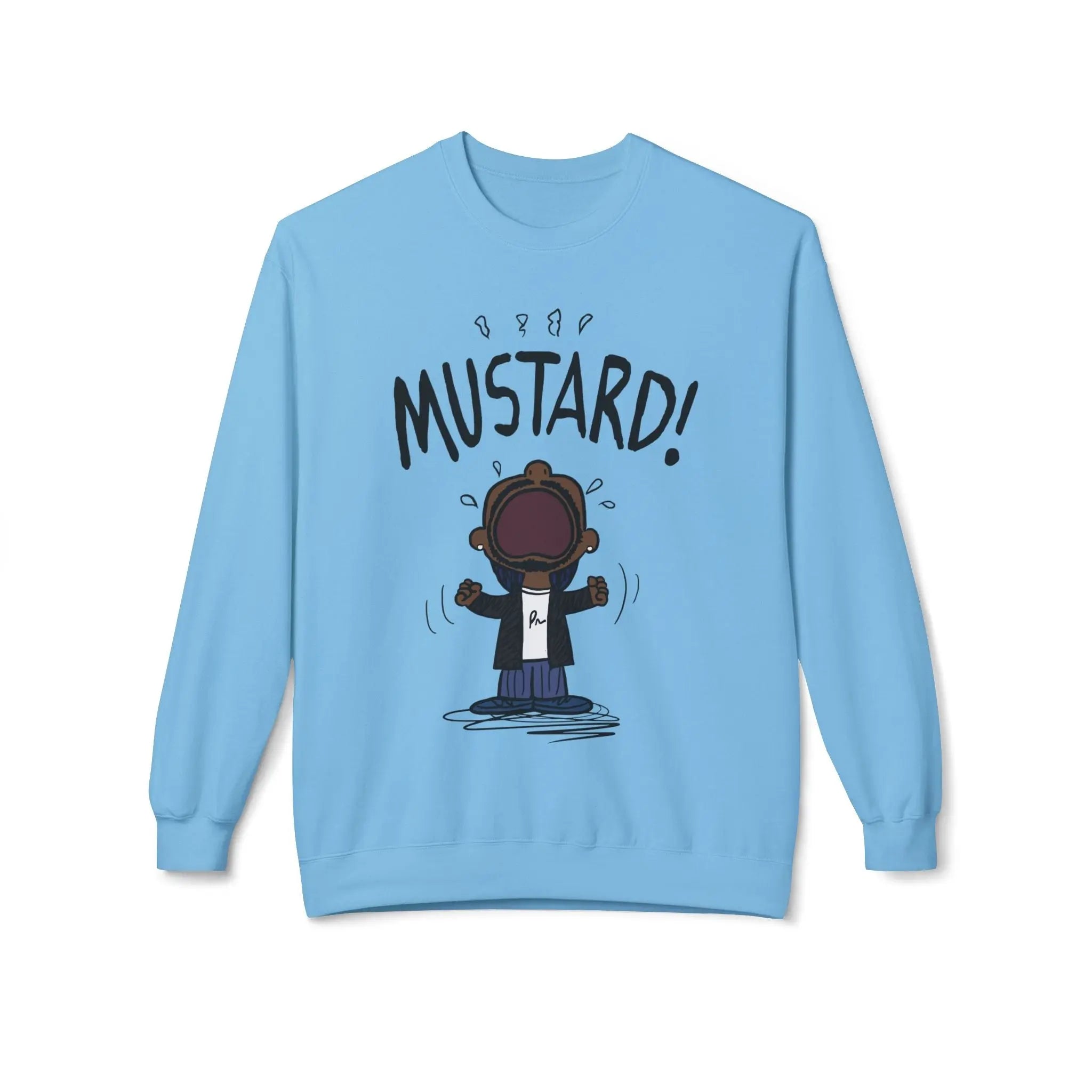 Kendrick Mustard Unisex Midweight Fleece Sweatshirt – Fun and Comfy Apparel for All Occasions Printify