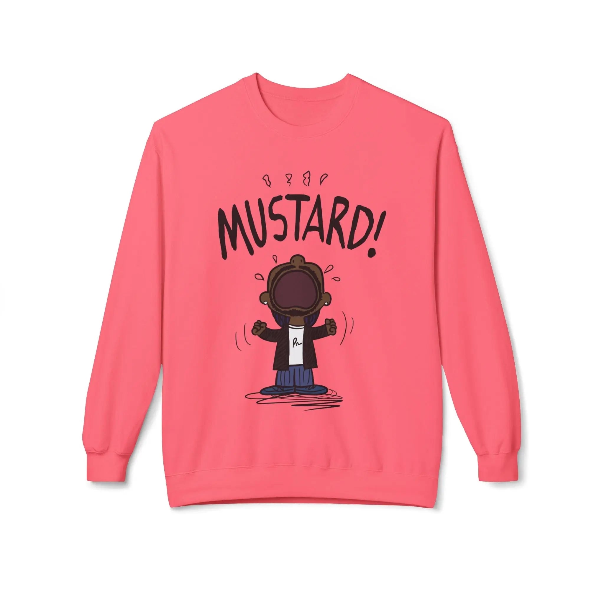 Kendrick Mustard Unisex Midweight Fleece Sweatshirt – Fun and Comfy Apparel for All Occasions Printify
