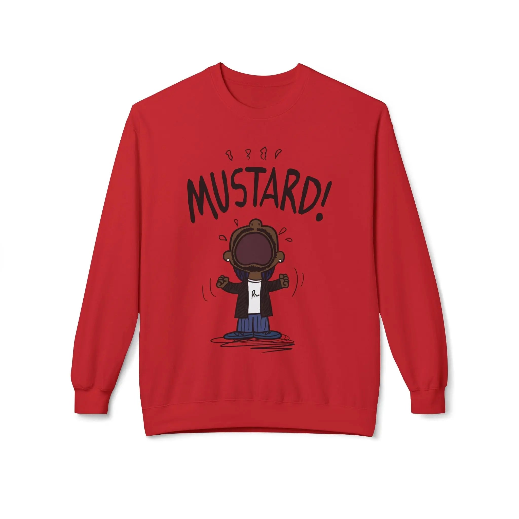 Kendrick Mustard Unisex Midweight Fleece Sweatshirt – Fun and Comfy Apparel for All Occasions Printify