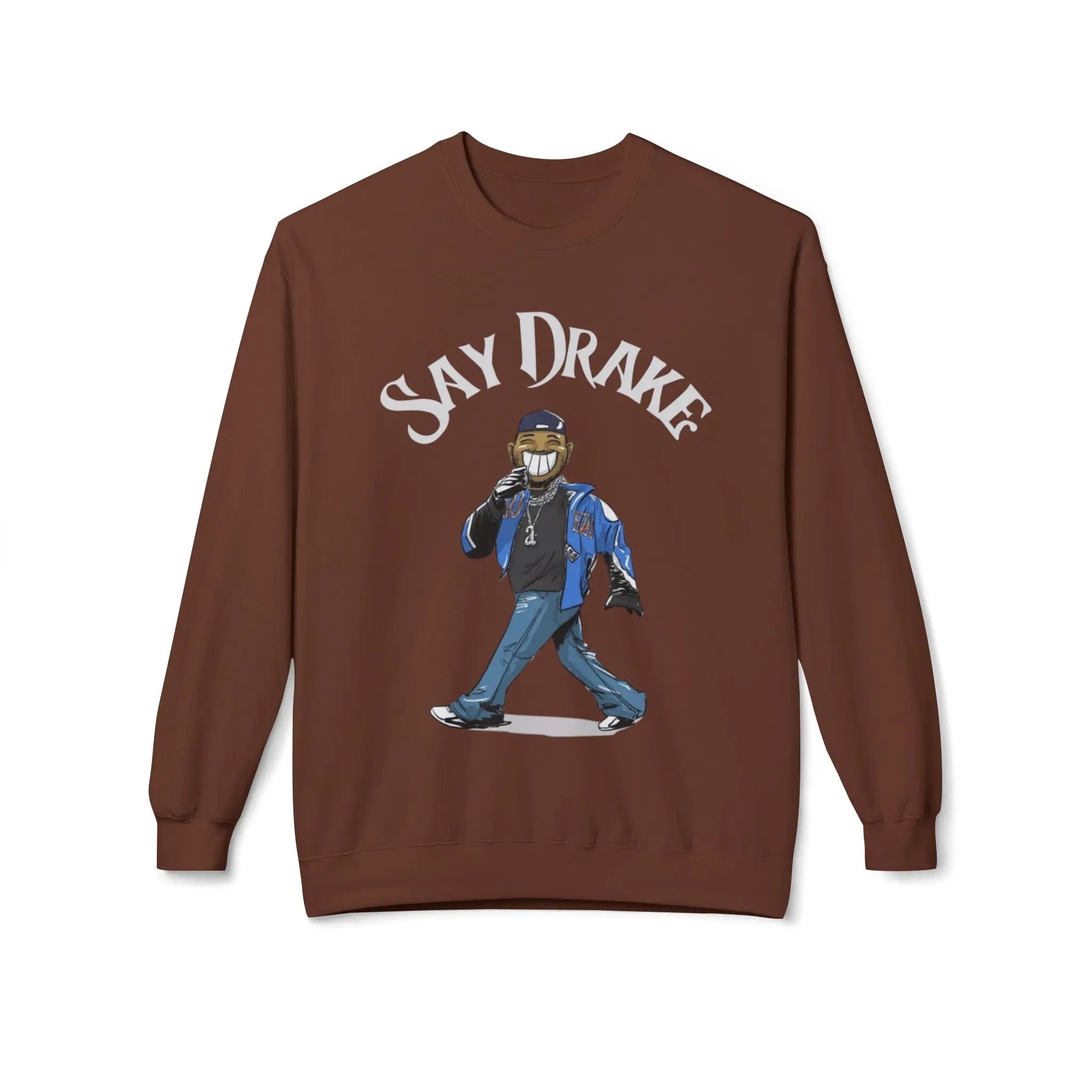 Kendrick Say Drake Graphic Fleece Sweatshirt - Unisex Midweight Crewneck Printify