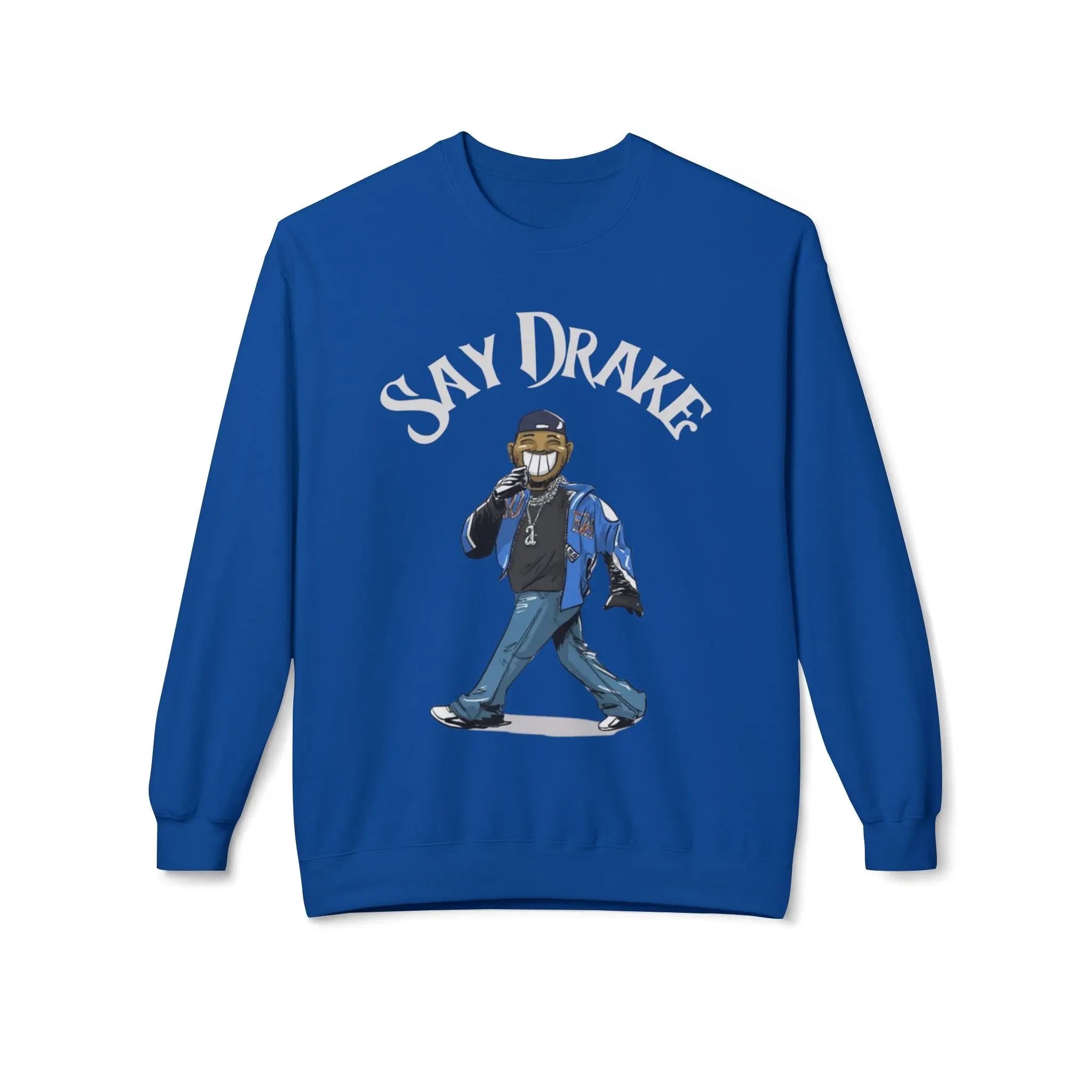 Kendrick Say Drake Graphic Fleece Sweatshirt - Unisex Midweight Crewneck Printify