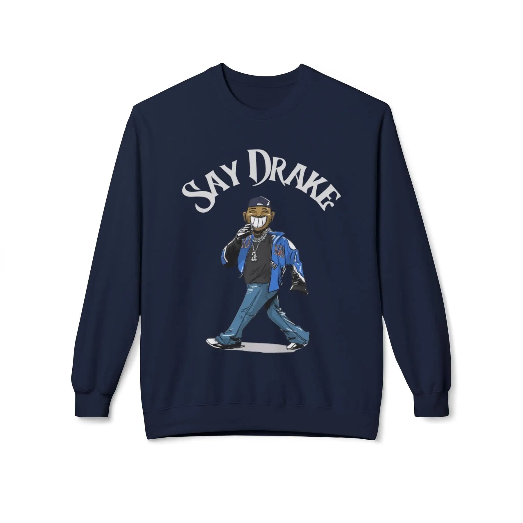 Kendrick Say Drake Graphic Fleece Sweatshirt - Unisex Midweight Crewneck Printify