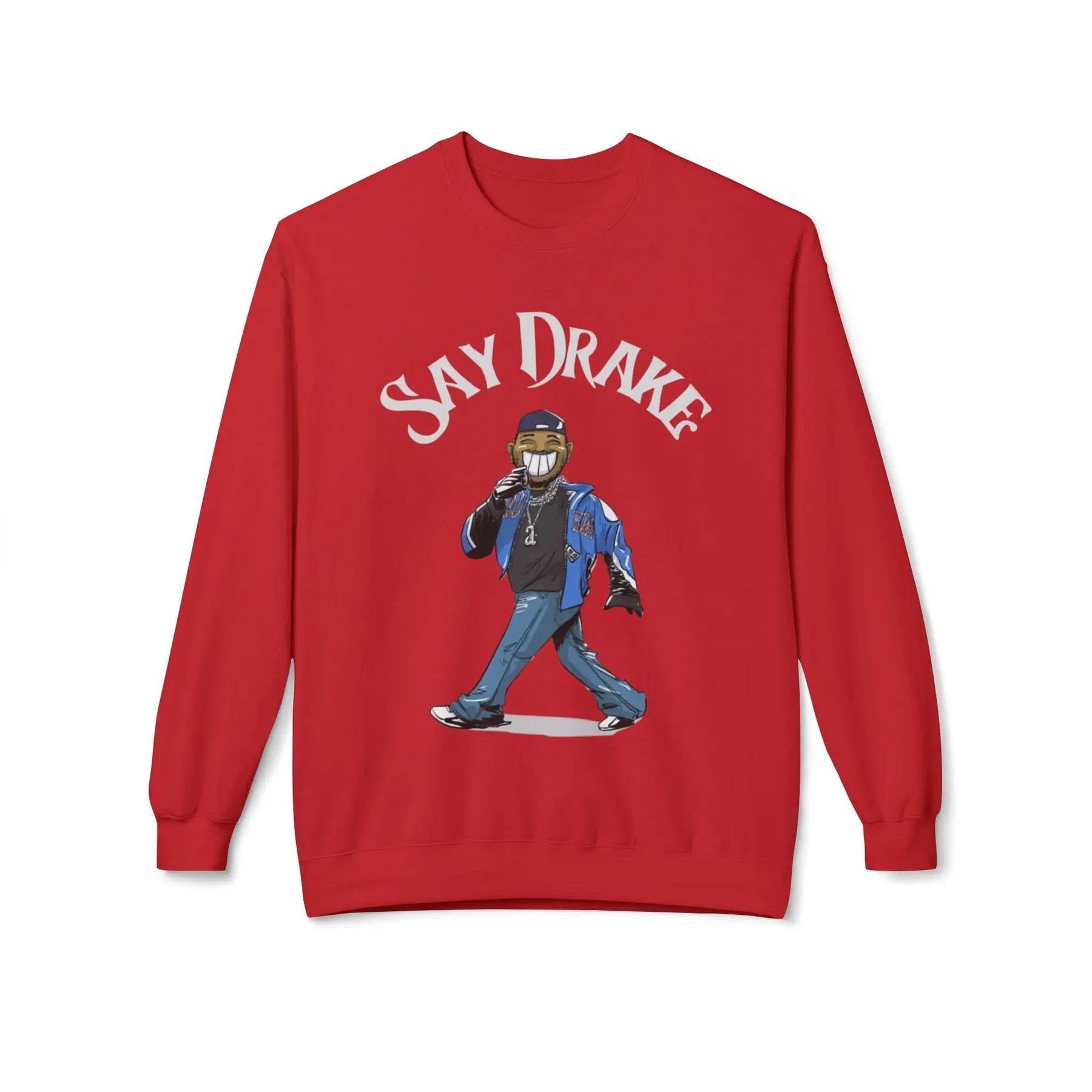 Kendrick Say Drake Graphic Fleece Sweatshirt - Unisex Midweight Crewneck Printify