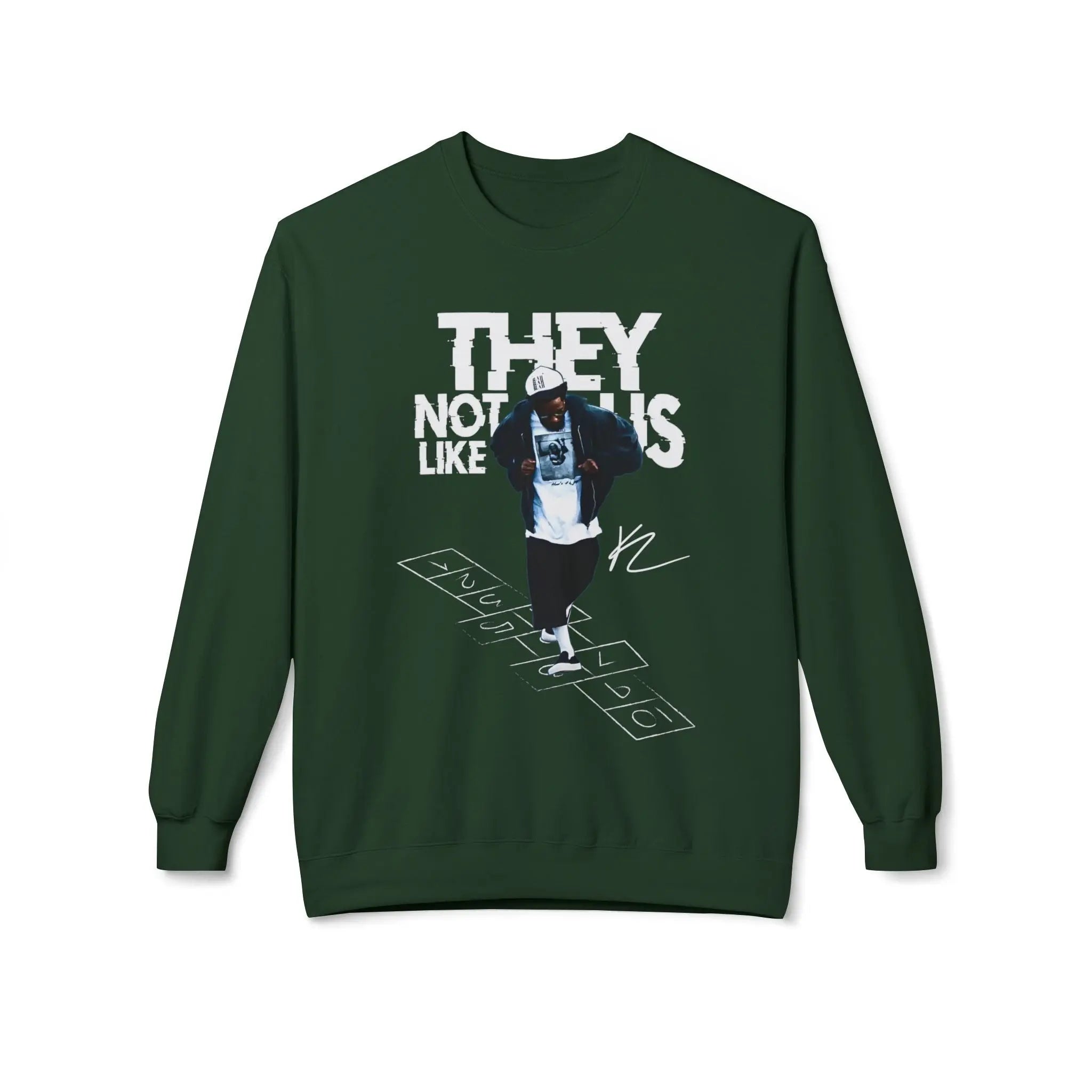 Kendrick Street Style Crewneck Sweatshirt - 'They Not Us Like Us' Printify