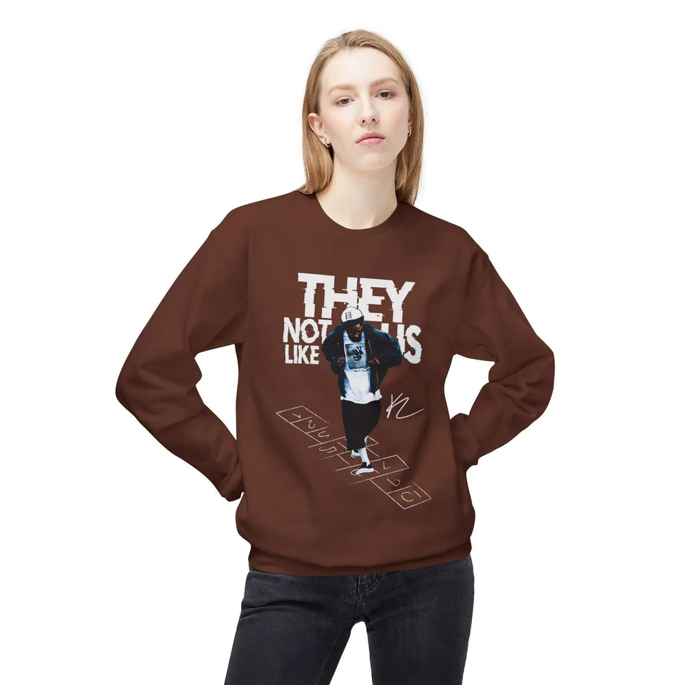 Kendrick Street Style Crewneck Sweatshirt - 'They Not Us Like Us' Printify