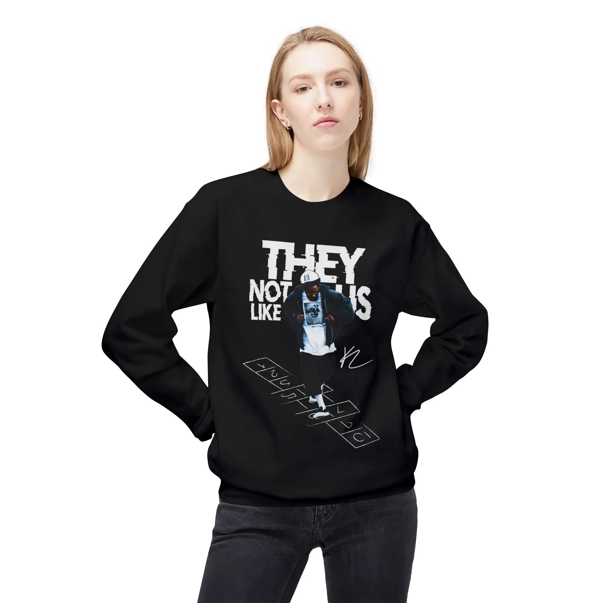 Kendrick Street Style Crewneck Sweatshirt - 'They Not Us Like Us' Printify
