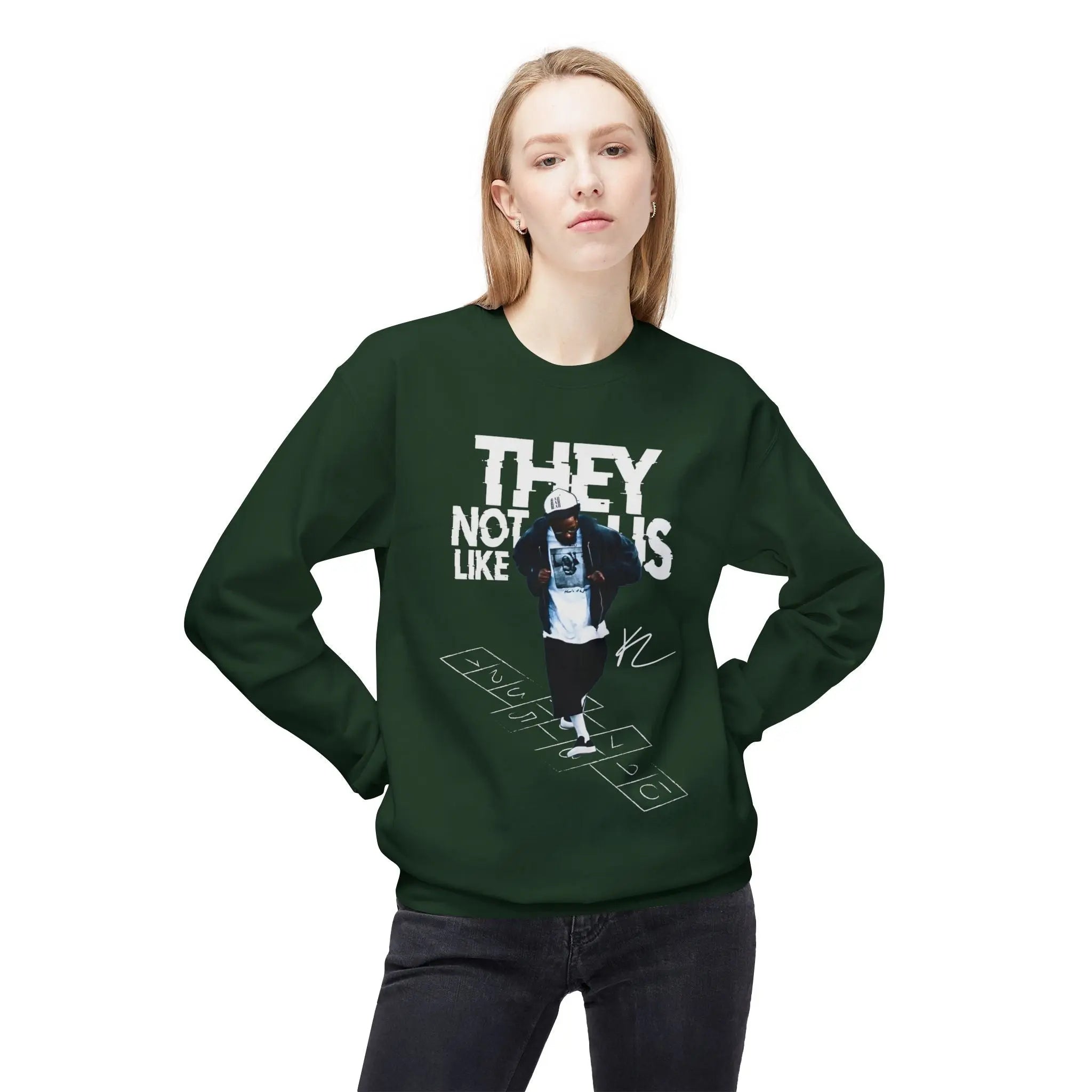 Kendrick Street Style Crewneck Sweatshirt - 'They Not Us Like Us' Printify