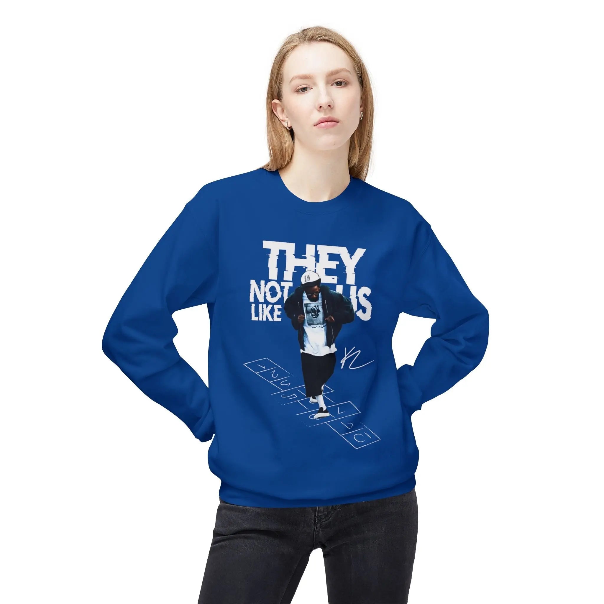 Kendrick Street Style Crewneck Sweatshirt - 'They Not Us Like Us' Printify