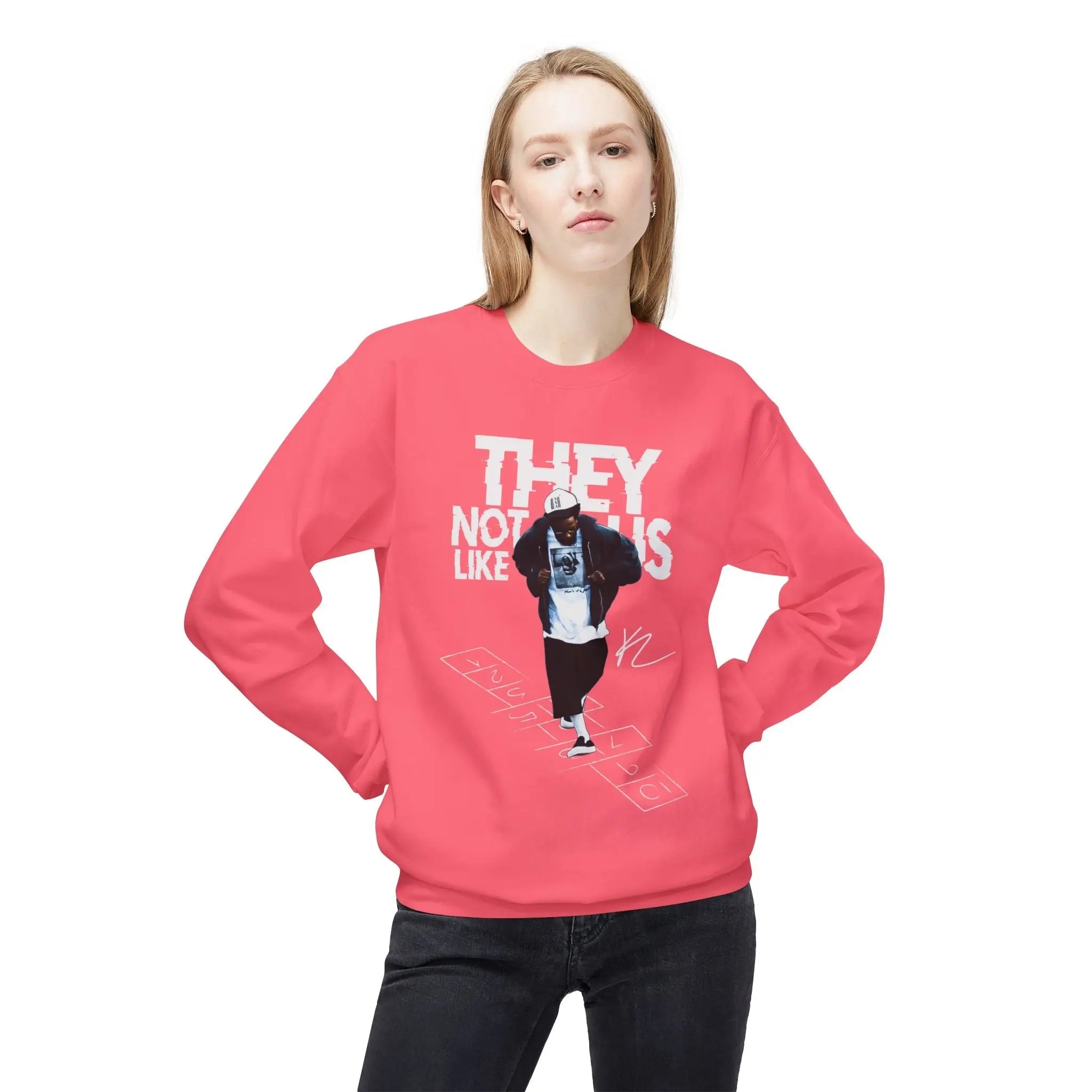 Kendrick Street Style Crewneck Sweatshirt - 'They Not Us Like Us' Printify
