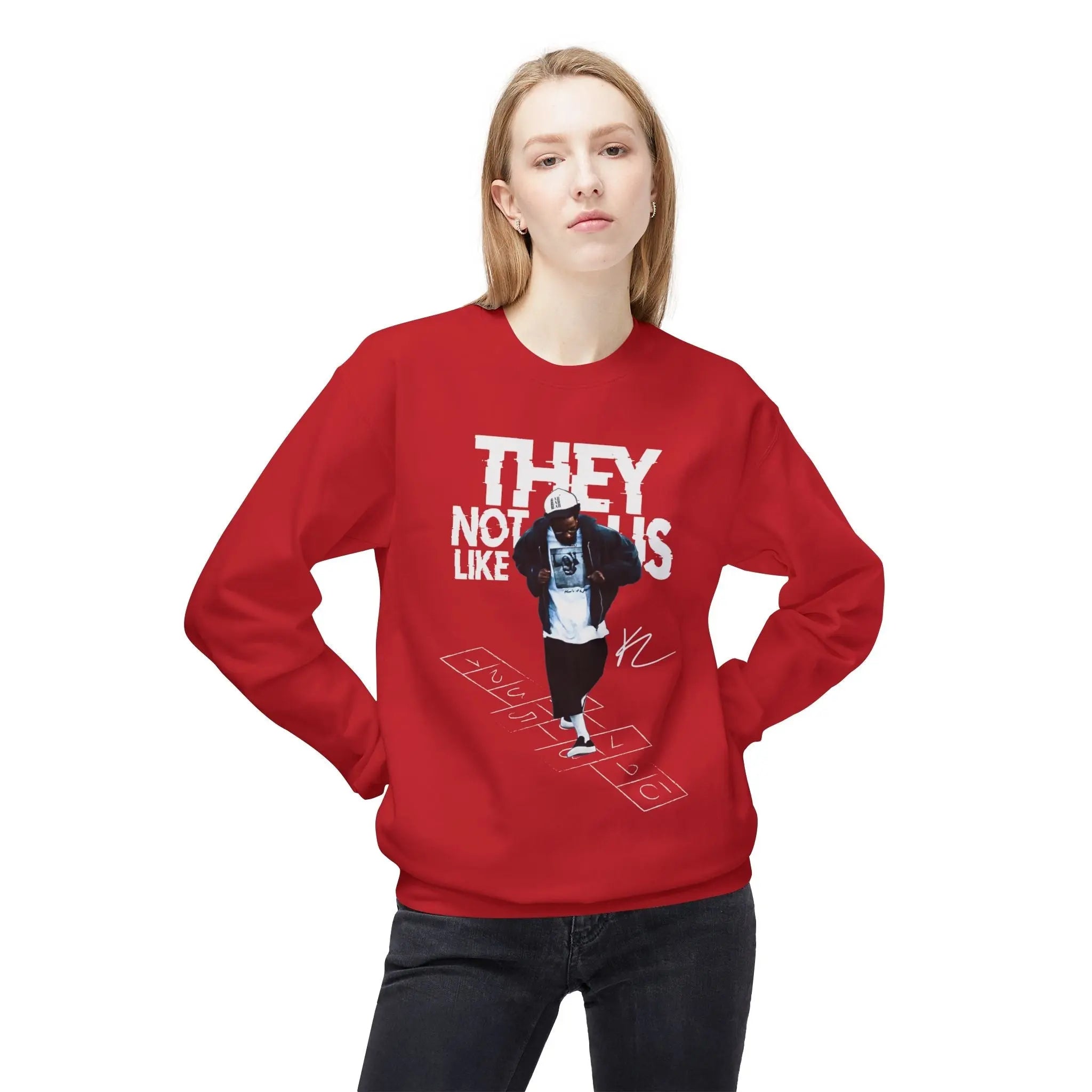 Kendrick Street Style Crewneck Sweatshirt - 'They Not Us Like Us' Printify