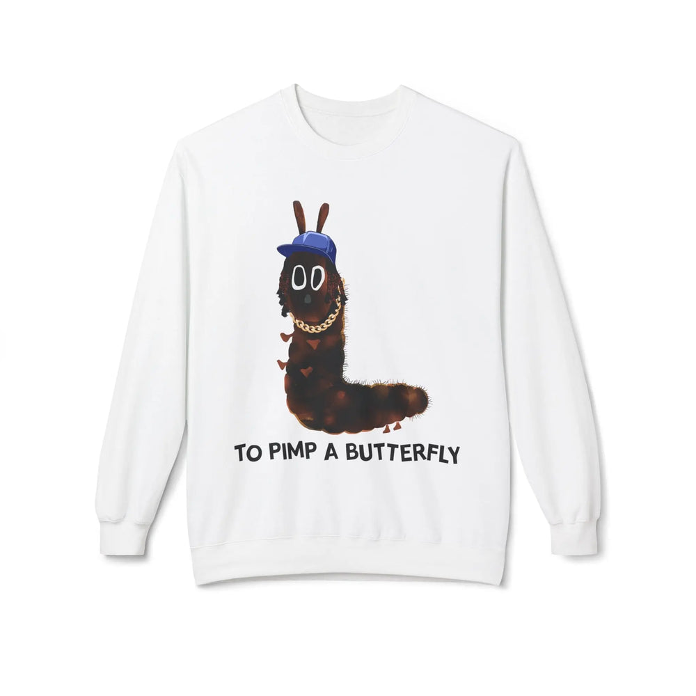 Kendrick Unisex Fleece Crewneck Sweatshirt - 'To Pimp a Butterfly' Design Printify