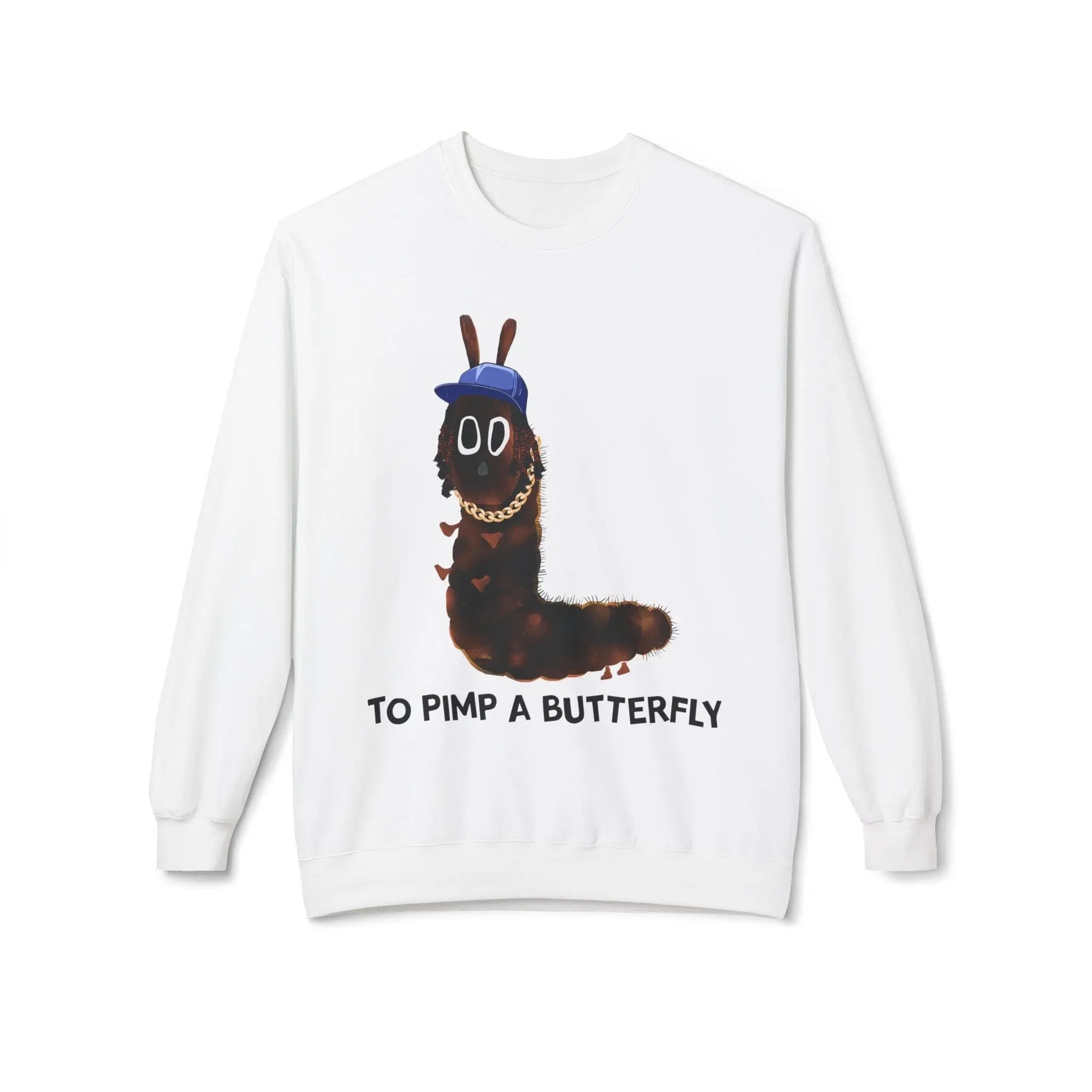 Kendrick Unisex Fleece Crewneck Sweatshirt - 'To Pimp a Butterfly' Design Printify
