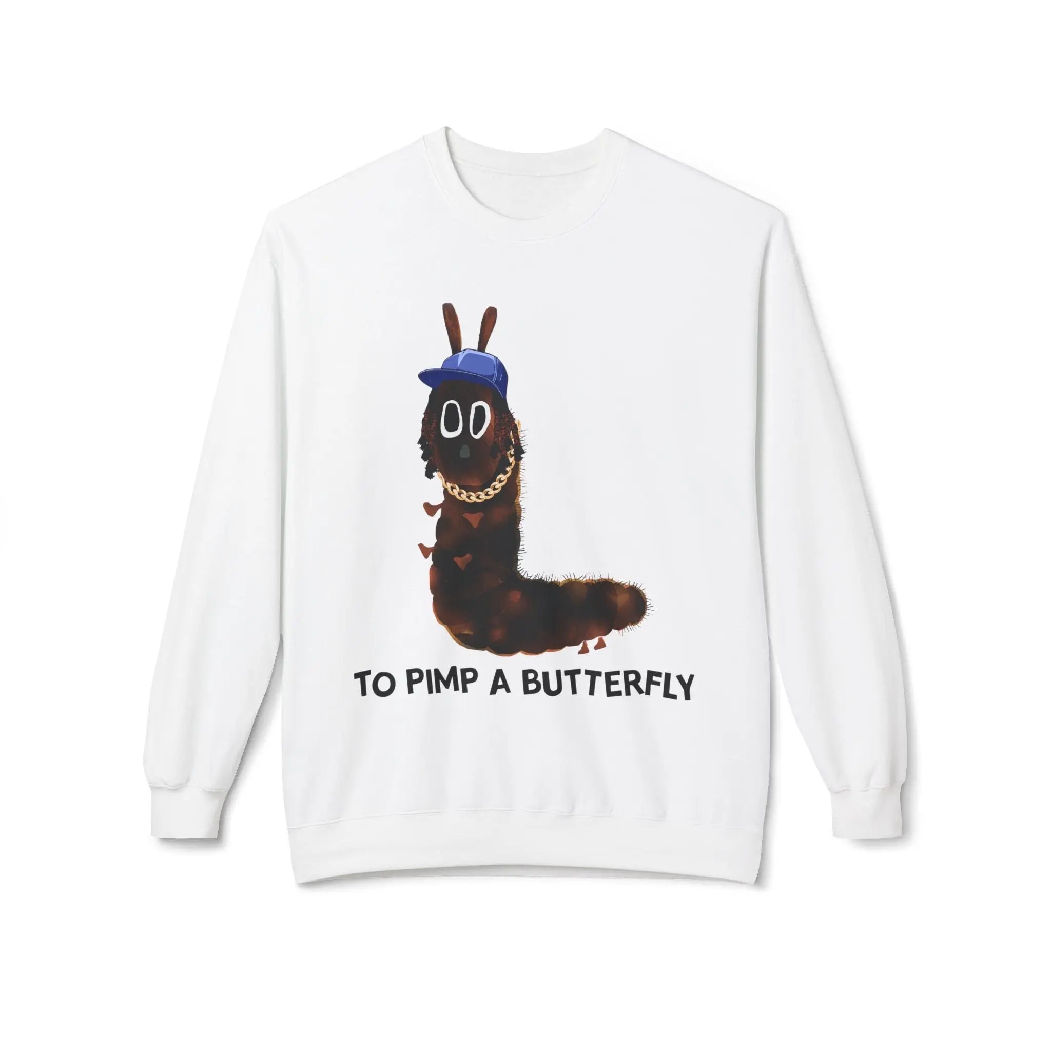Kendrick Unisex Fleece Crewneck Sweatshirt - 'To Pimp a Butterfly' Design Printify