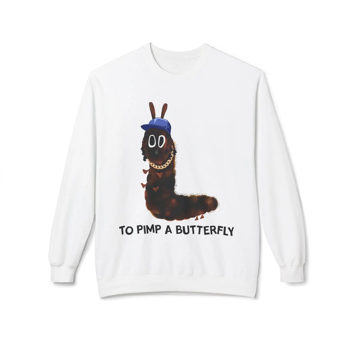 Kendrick Unisex Fleece Crewneck Sweatshirt - 'To Pimp a Butterfly' Design Printify