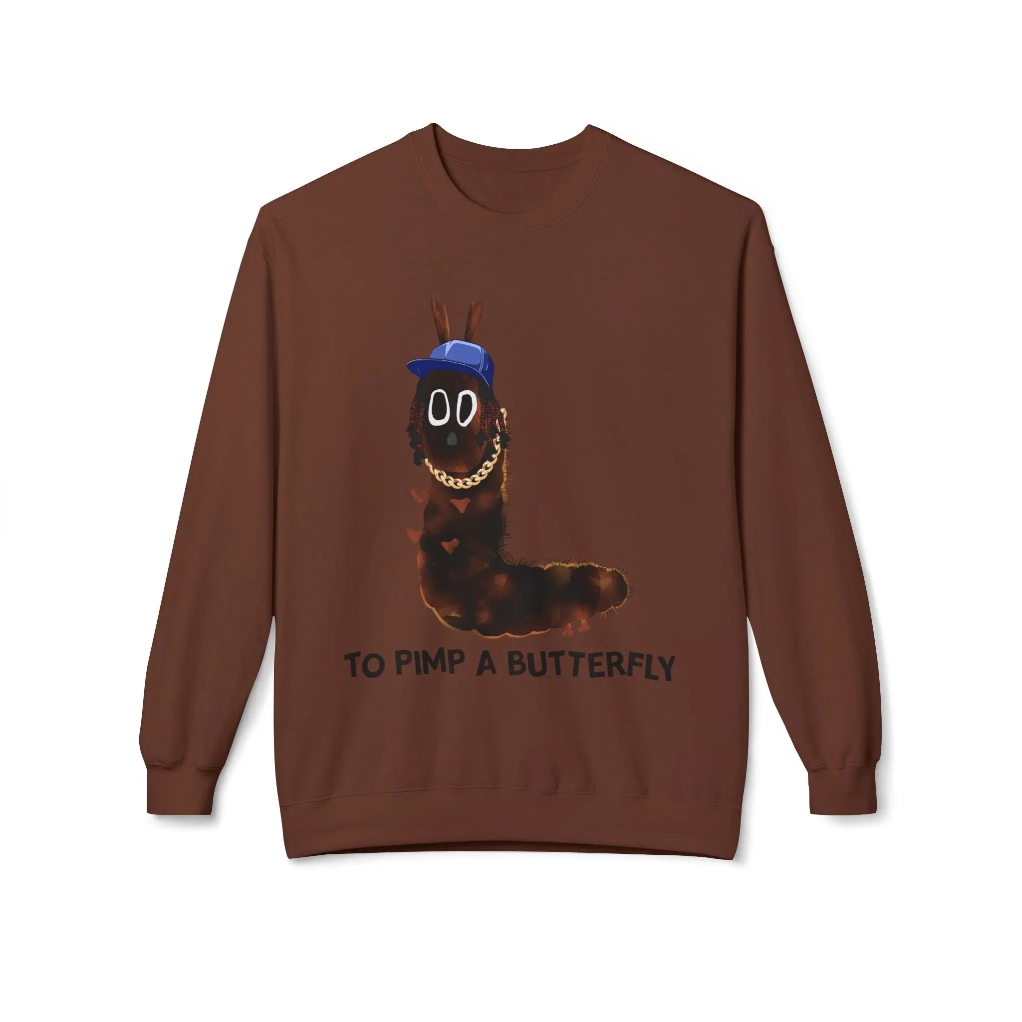 Kendrick Unisex Fleece Crewneck Sweatshirt - 'To Pimp a Butterfly' Design Printify