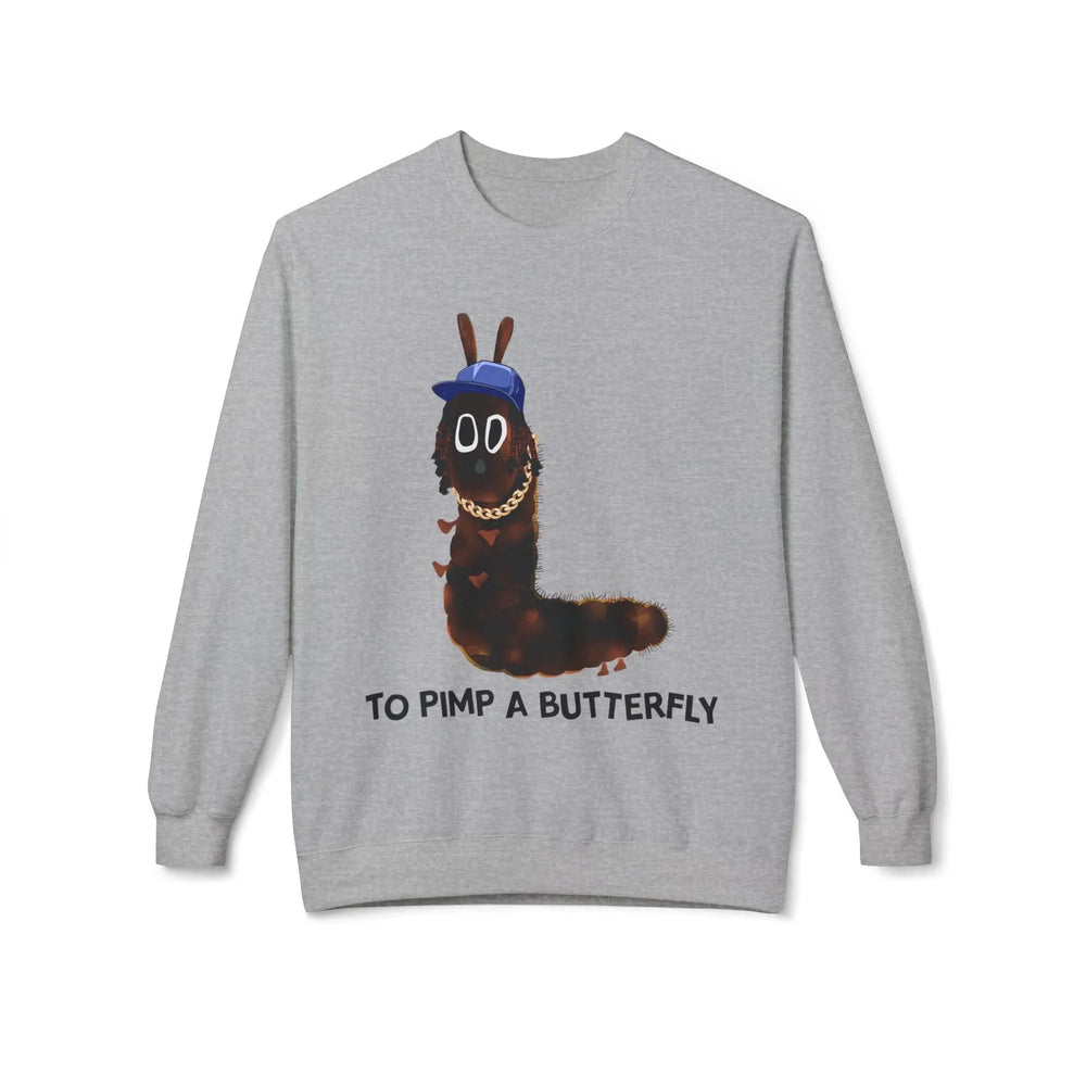 Kendrick Unisex Fleece Crewneck Sweatshirt - 'To Pimp a Butterfly' Design Printify