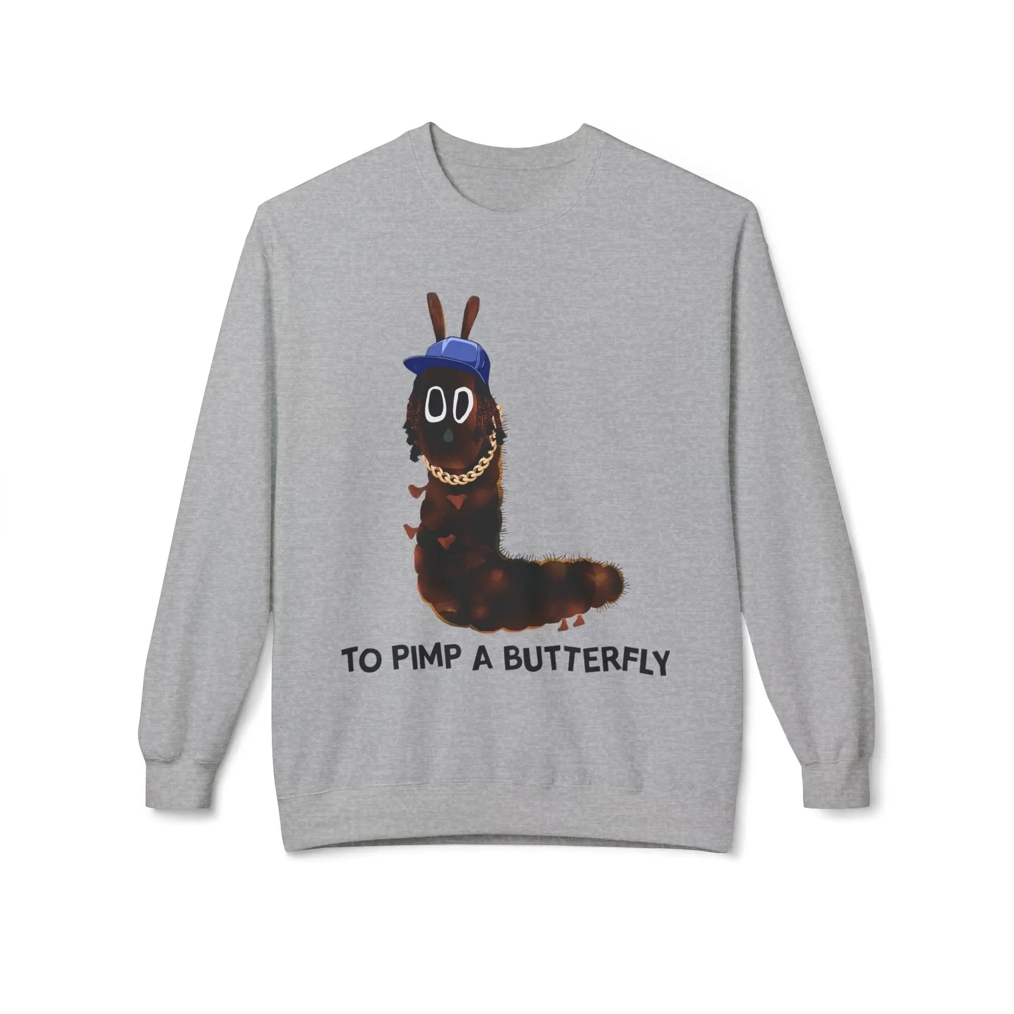 Kendrick Unisex Fleece Crewneck Sweatshirt - 'To Pimp a Butterfly' Design Printify