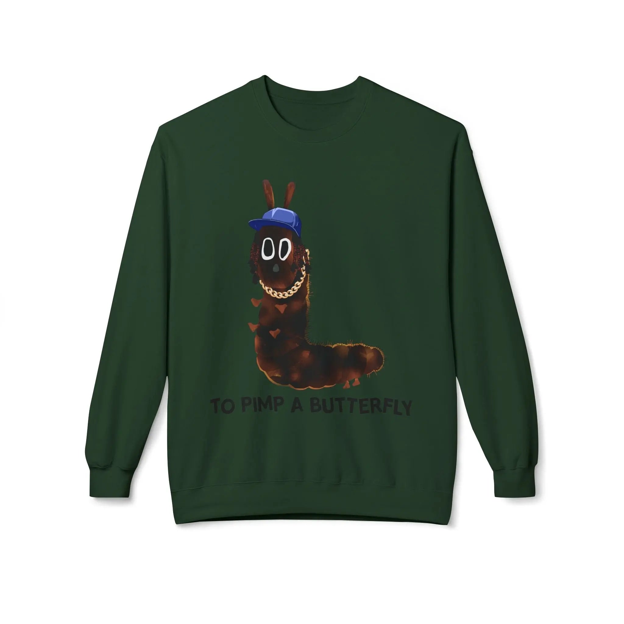 Kendrick Unisex Fleece Crewneck Sweatshirt - 'To Pimp a Butterfly' Design Printify