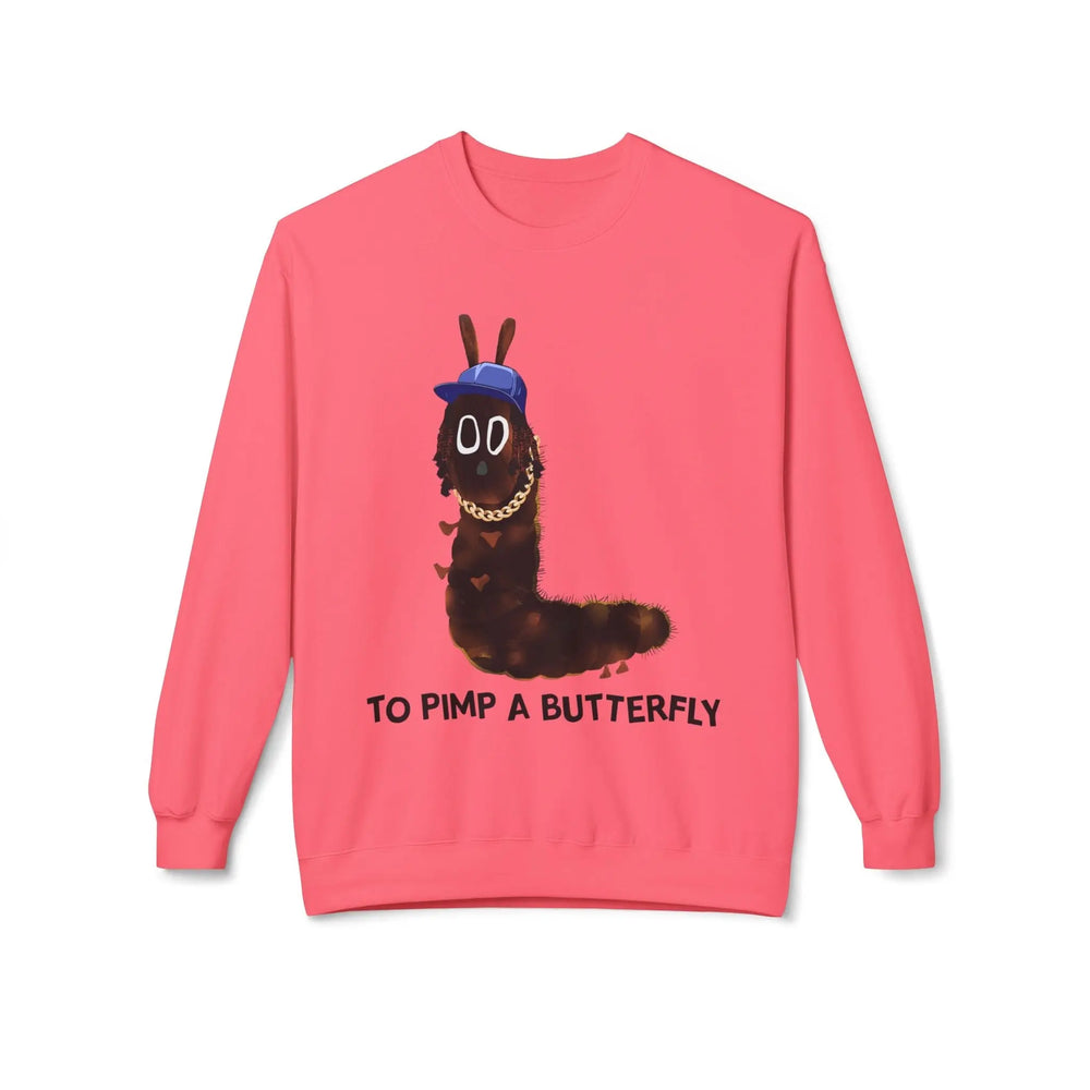 Kendrick Unisex Fleece Crewneck Sweatshirt - 'To Pimp a Butterfly' Design Printify
