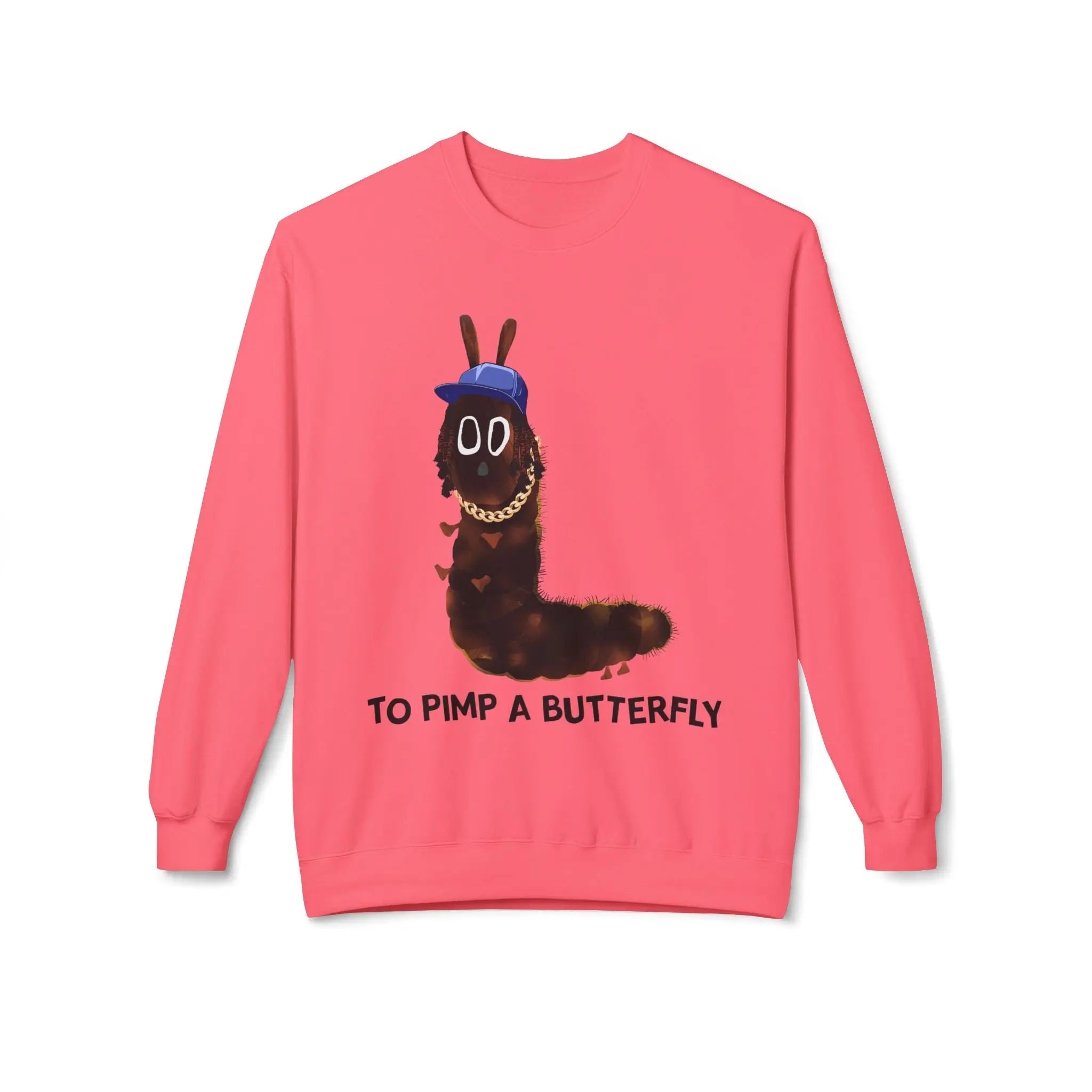 Kendrick Unisex Fleece Crewneck Sweatshirt - 'To Pimp a Butterfly' Design Printify