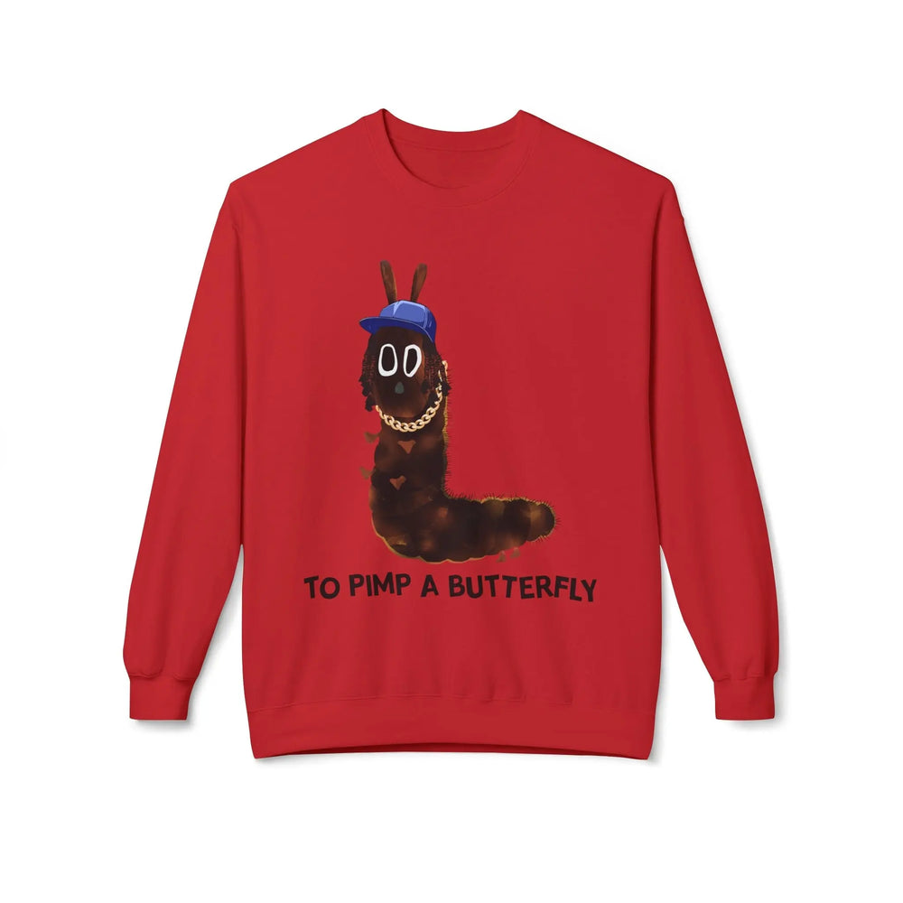 Kendrick Unisex Fleece Crewneck Sweatshirt - 'To Pimp a Butterfly' Design Printify